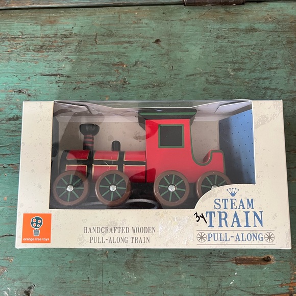 Orange Tree toys pull-along Steam Train - Picture 1 of 1